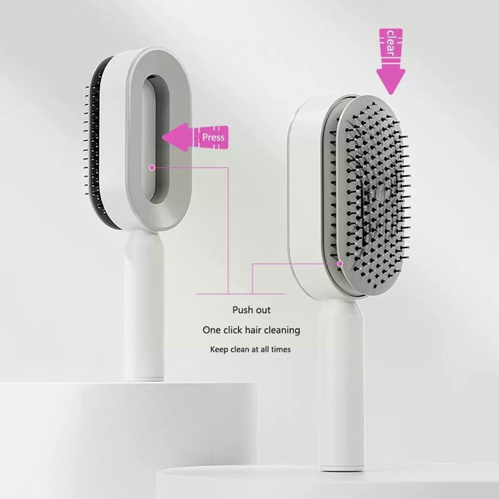 Women Fashion 3D Hair Growth Comb Hairbrush Self-Cleaning Hair Brush Self Cleaning Hair Brush For Women Massage Scalp Promote Blood Circulation Anti Hair Loss - Image 6