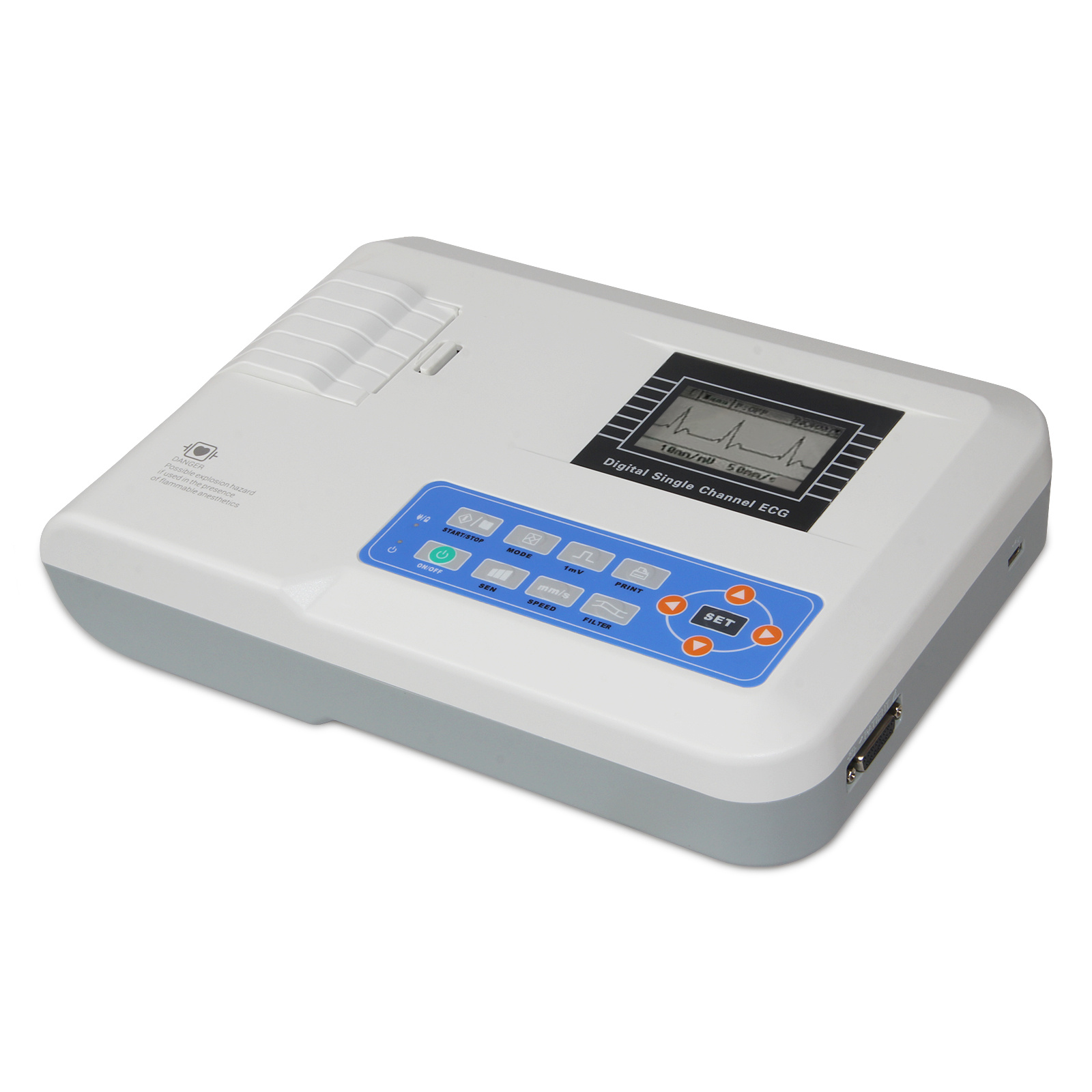 CONTEC Digital 1 Channel 12 Lead ECG Machine EKG Electrocardiograph ECG100G Printer - Image 3