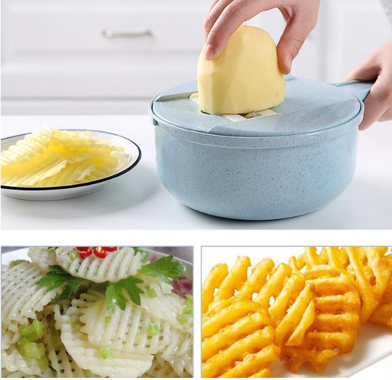 8 In 1 Mandoline Slicer Vegetable Slicer Potato Peeler Carrot Onion Grater With Strainer Vegetable Cutter Kitchen Accessories - Image 4