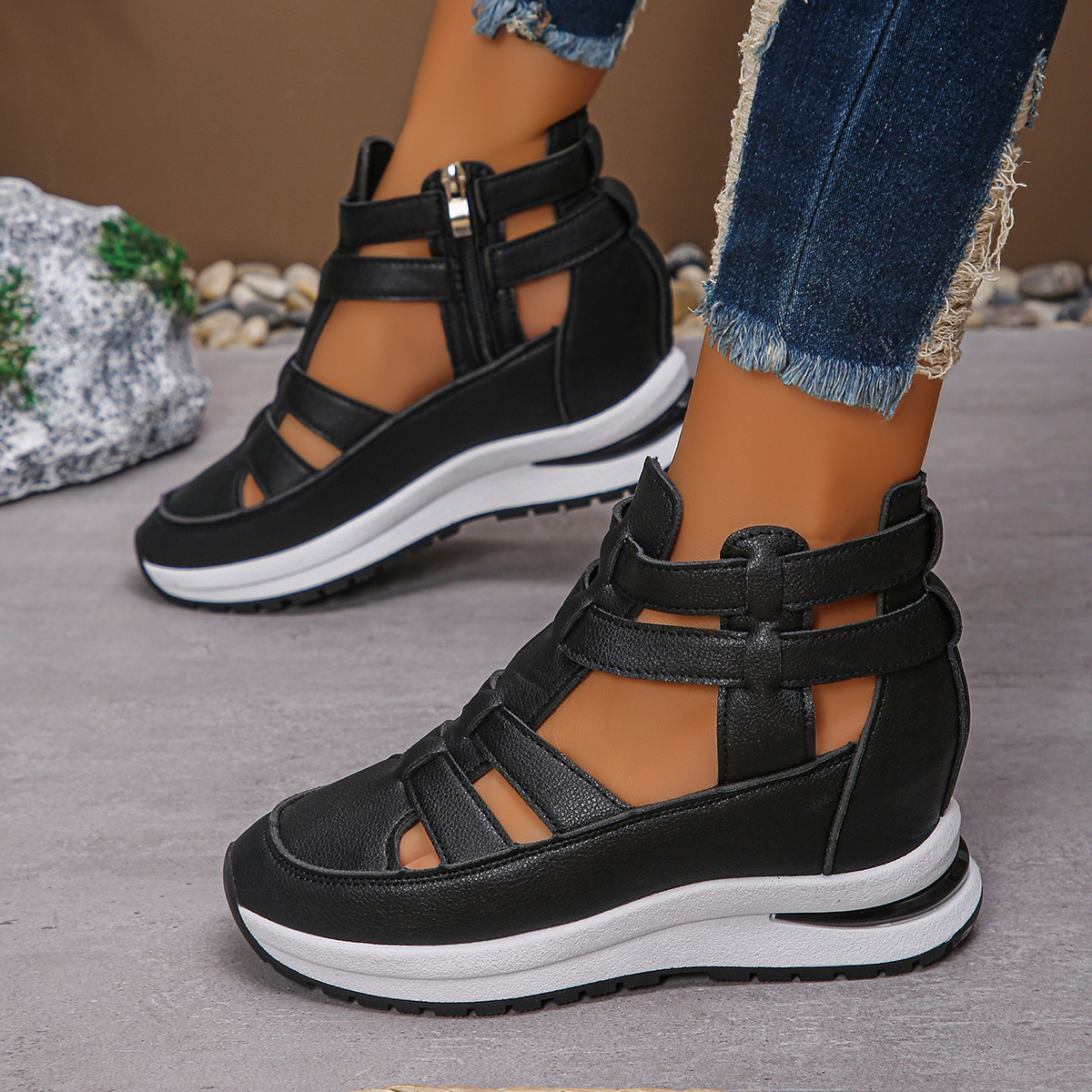 Women's Close-toed Hollow-out Sandals Summer Fashion Platform Shoes - Image 4