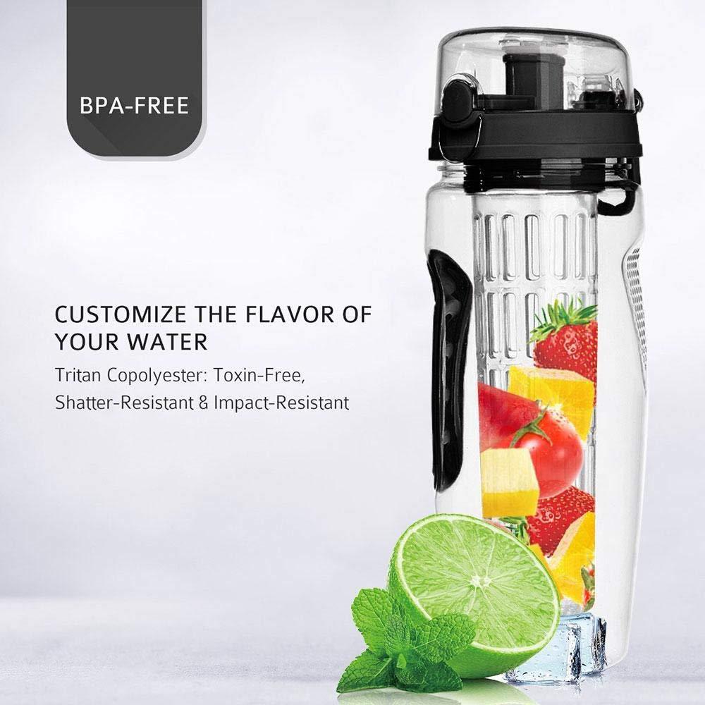 32Oz Fruit Infusing Infuser Water Bottle Water Fruit Bottle BPA Free Plastic Sport Fruit Infuser Water Bottles With Infuser Juice Shaker Drink Bottle Of Water - Image 6