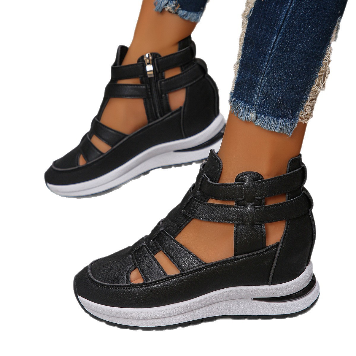 Women's Close-toed Hollow-out Sandals Summer Fashion Platform Shoes - Image 5
