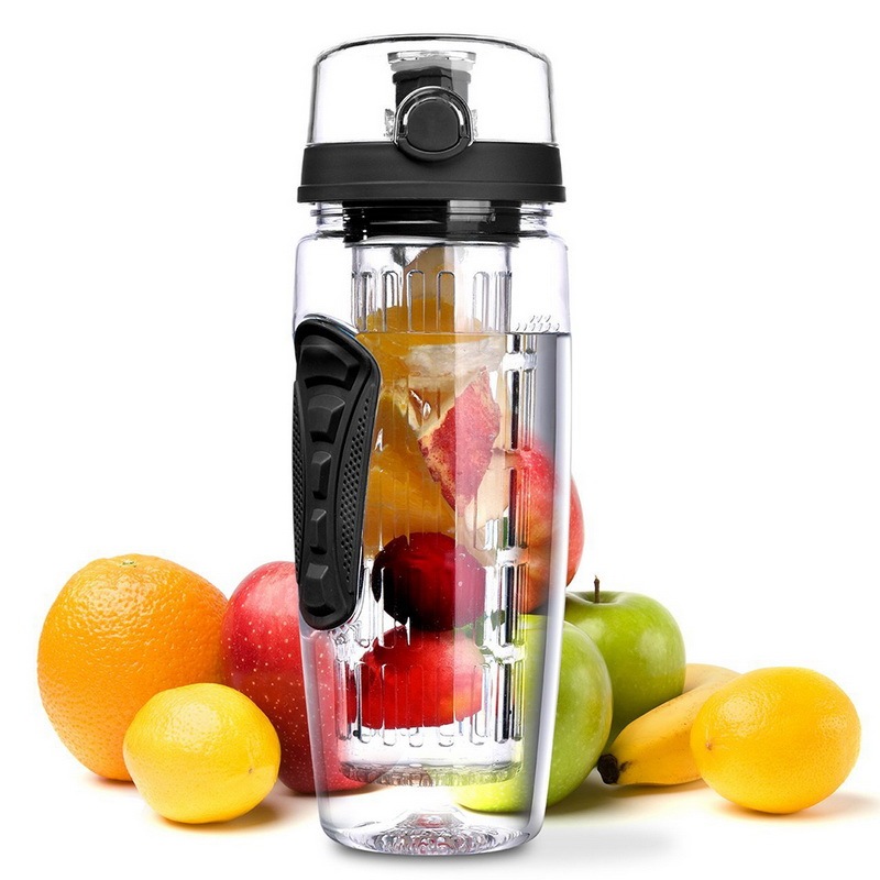 32Oz Fruit Infusing Infuser Water Bottle Water Fruit Bottle BPA Free Plastic Sport Fruit Infuser Water Bottles With Infuser Juice Shaker Drink Bottle Of Water - Image 5