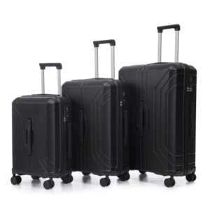 20  24  28  3 Pcs  Set In ABS Spinner Wheel Luggage, Carry On Suitcase, Matching Color, TSA Combination Lock