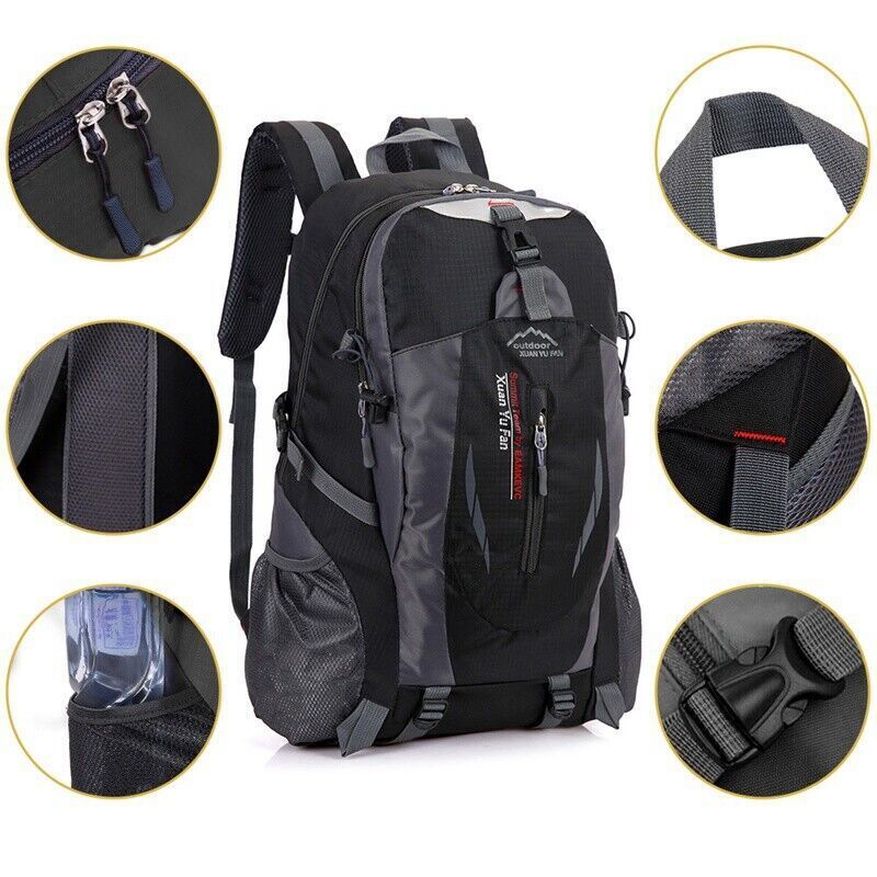 40L Large Waterproof Backpack Bag Camping Walking Hiking Outdoor Travel Rucksack - Image 3