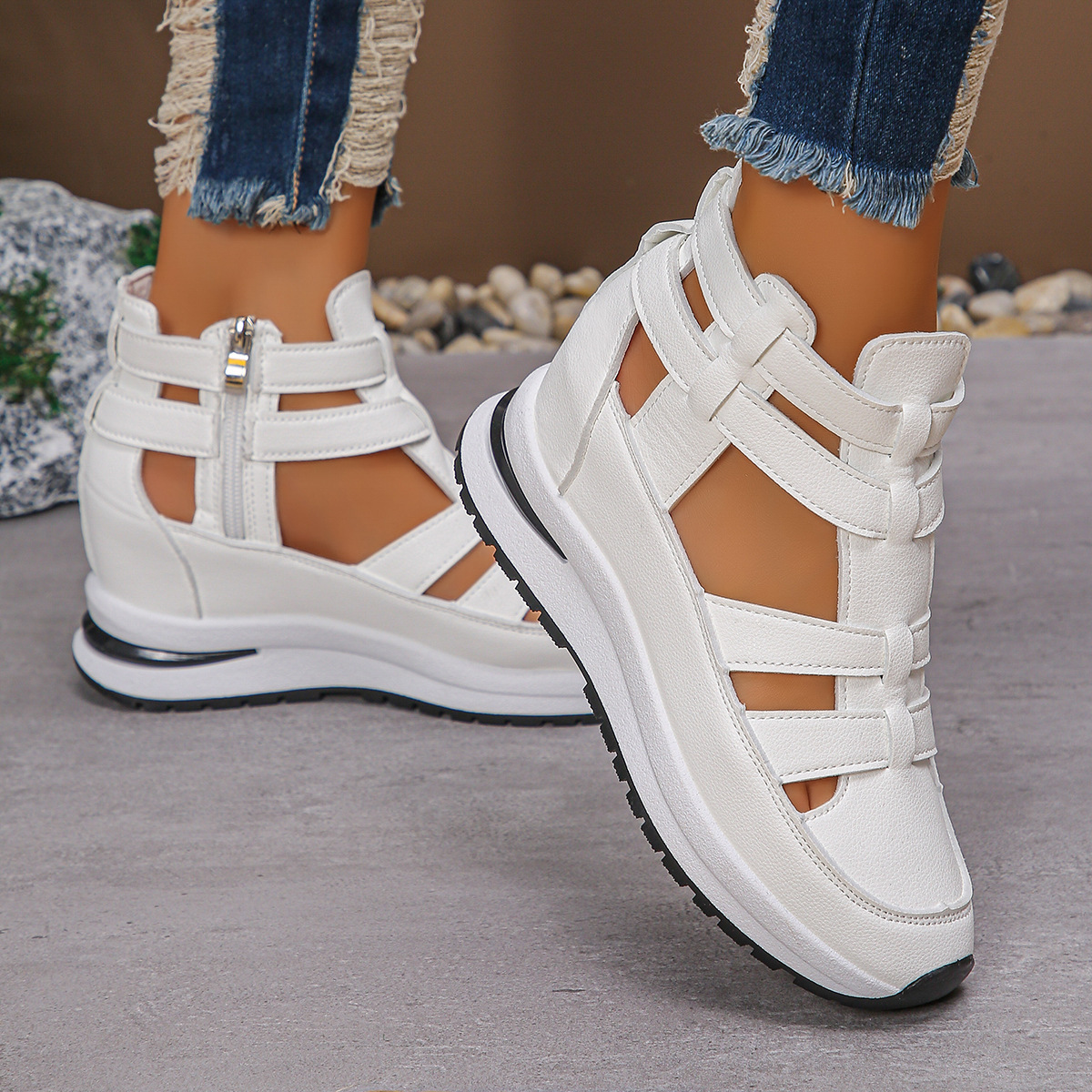 Women's Close-toed Hollow-out Sandals Summer Fashion Platform Shoes - Image 7