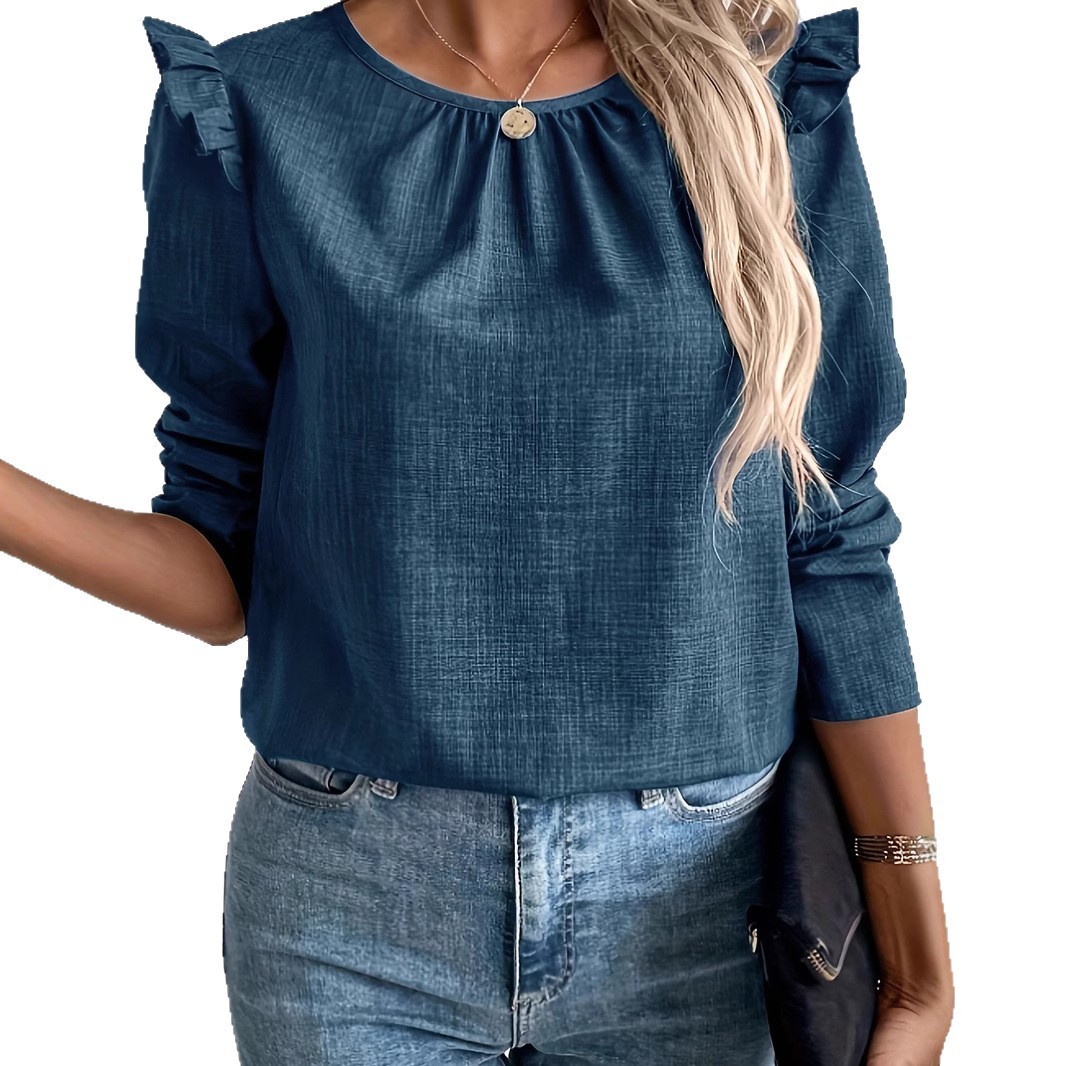 Long Sleeve Solid Color Back Single-breasted Fashion - Image 8