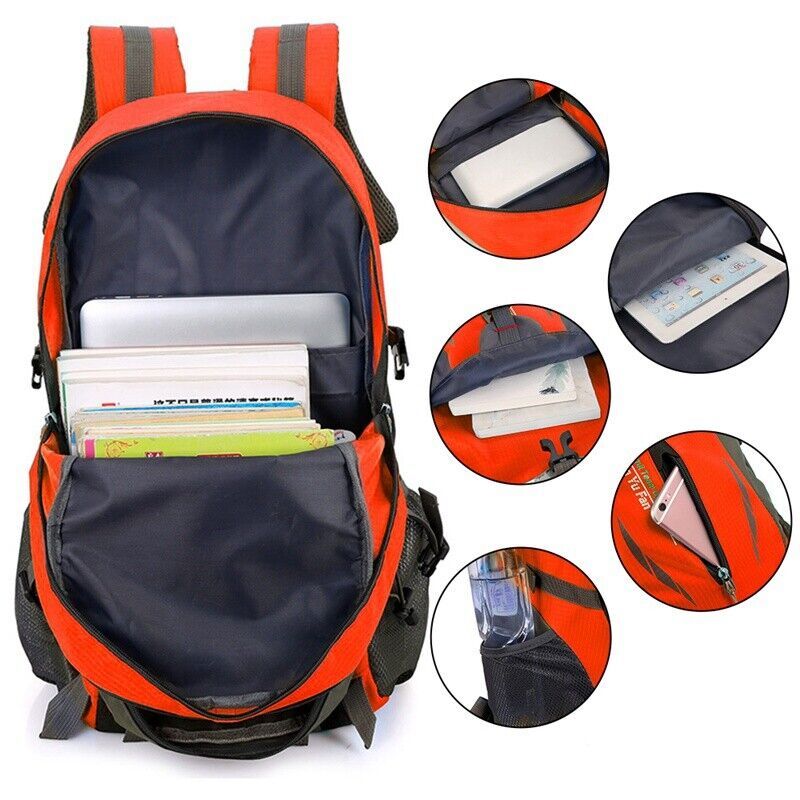 40L Large Waterproof Backpack Bag Camping Walking Hiking Outdoor Travel Rucksack - Image 5