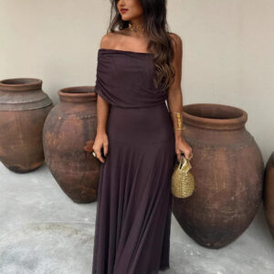 Women's Tube Top Mesh Slim Fit Patchwork Temperament Dress