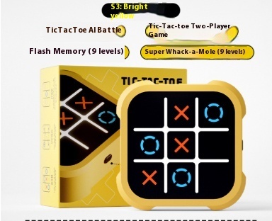 Educational Tictactoe Three-character Chess Rice Chess Children's Toys Montessori Puzzle Table Game Chess Chess Set Portable For Adults Kids - Image 8
