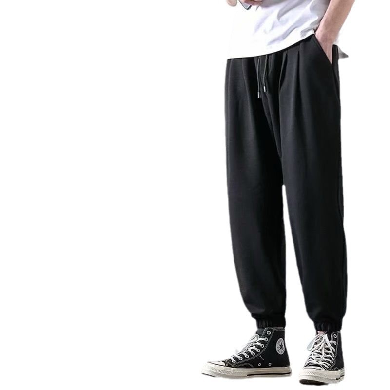 Trendy Fleece-lined Thickened Loose Tappered Gray Casual Pants - Image 2