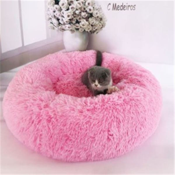 Round Long Hairy Autumn And Winter Nest Pad Cat Mattress - Image 3