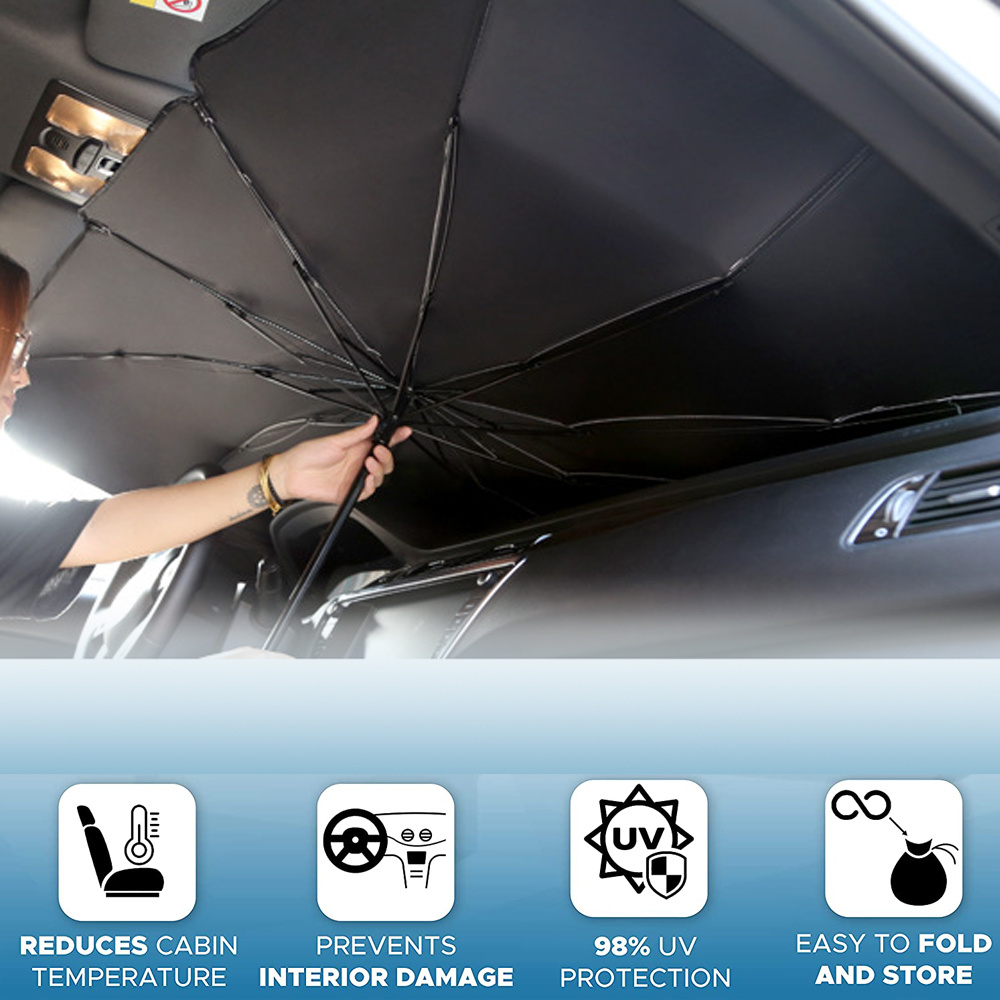 Foldable Car Windshield Sun Shade Umbrella UV Protection Heat Insulation Parasol Auto Front Window Cover Interior Protector Summer Gadgets - Image 3