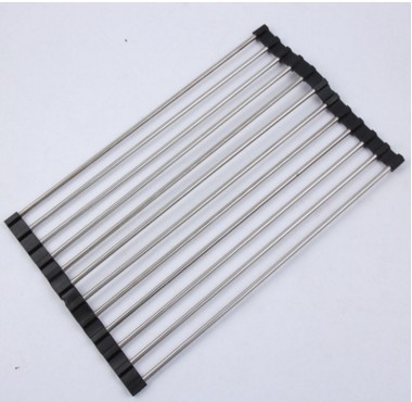 Folding Kitchen Drain Sink Rack Stainless Steel - Image 7