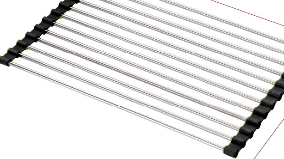 Folding Kitchen Drain Sink Rack Stainless Steel - Image 5