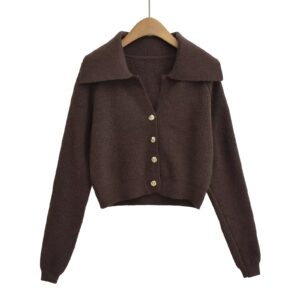 Women's Retro Soft Glutinous Sweater Coat Top