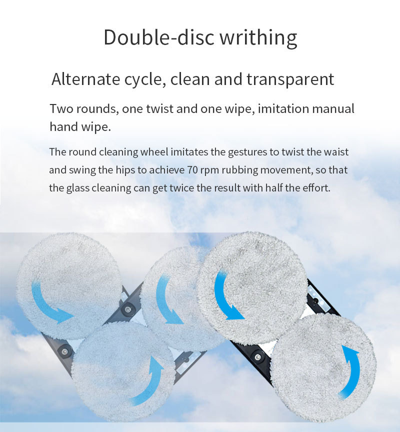 Window Cleaner Robot, Smart Window Cleaner With Automatic Water Spray, Remote Control Robot Window Washer For Windows Tiles Glass Door - Image 3