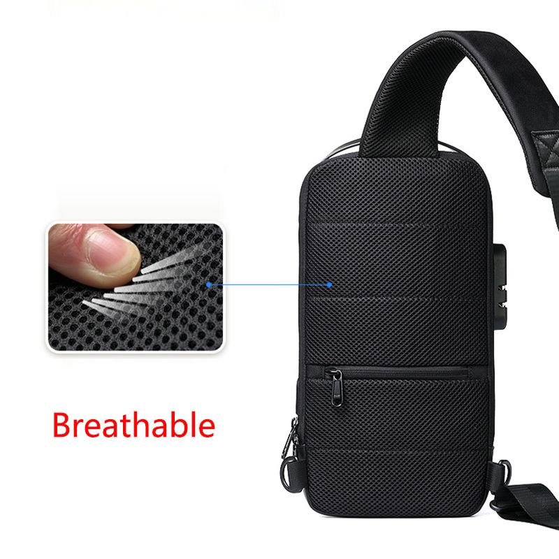 Waterproof USB Anti-theft Bag Men Oxford Crossbody Shoulder Bag Sling Multifunction Short Travel Messenger Chest Pack - Image 6