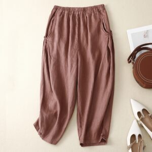 Women's Cotton And Linen Retro Literary Loose Bloomers