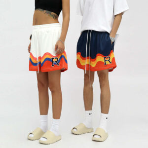 Hip Hop Flame Print Casual Shorts